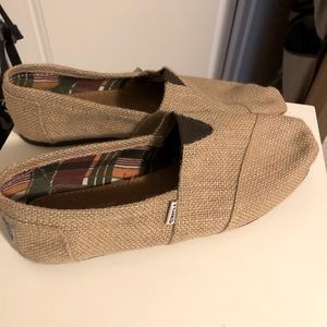 Men’s Toms Jute Tan Slip On Shoe Size 1'1M EU 44
